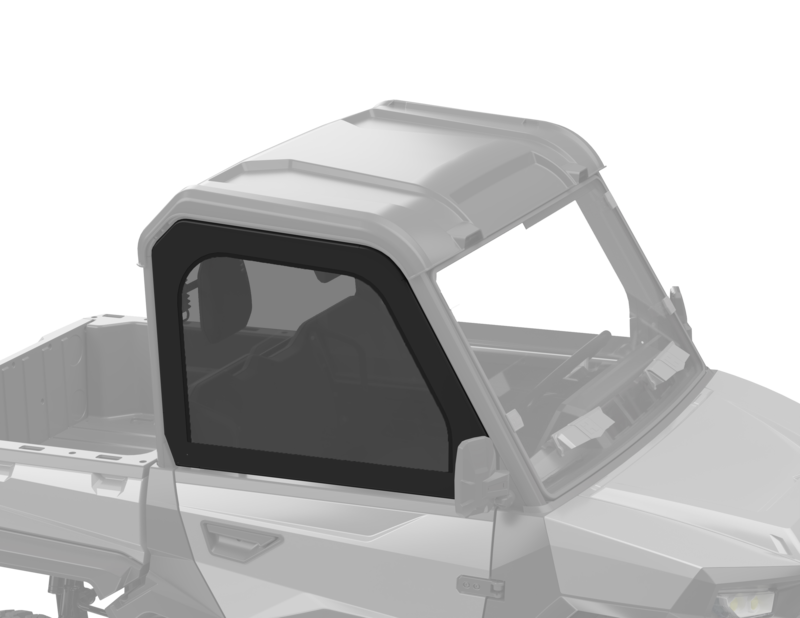 FRONT HALF DOORS ZIP WINDOW - FRAMED CANVAS